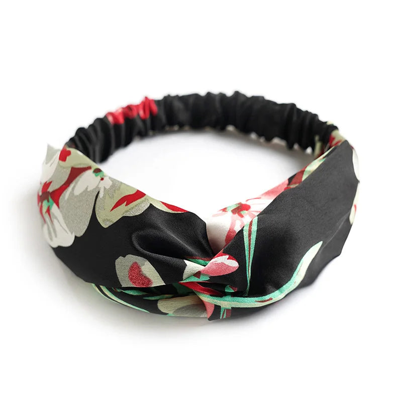 New print Knot Women Headband Vintage Hairband Girls Headwear Leopard Headband Hair Accessories dress Gift hair ties scrunchie