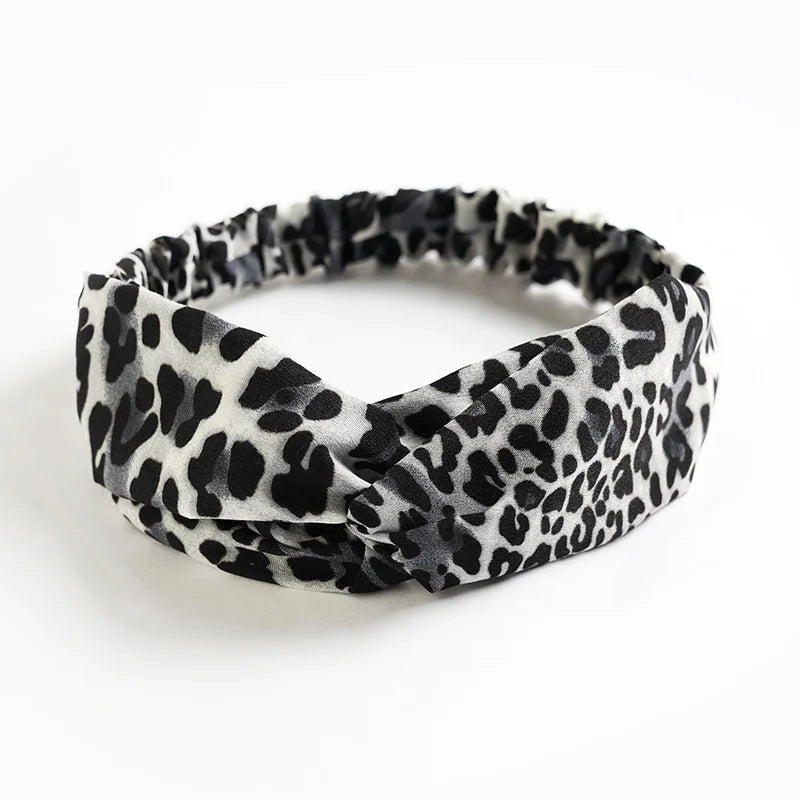 New print Knot Women Headband Vintage Hairband Girls Headwear Leopard Headband Hair Accessories dress Gift hair ties scrunchie