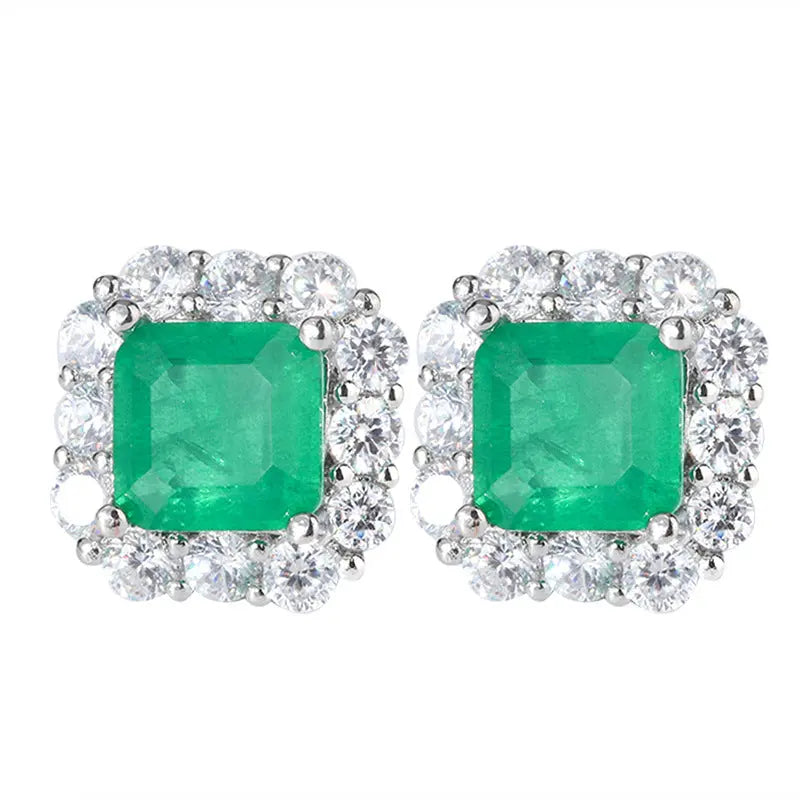 Emerald Ladies Retro Earrings Jewelry lulusport1