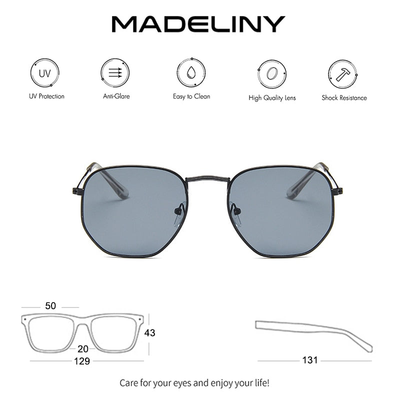 MADELINY MA003: Vintage Black Sunglasses for Women with Retro Mirror Lens LuLusport1