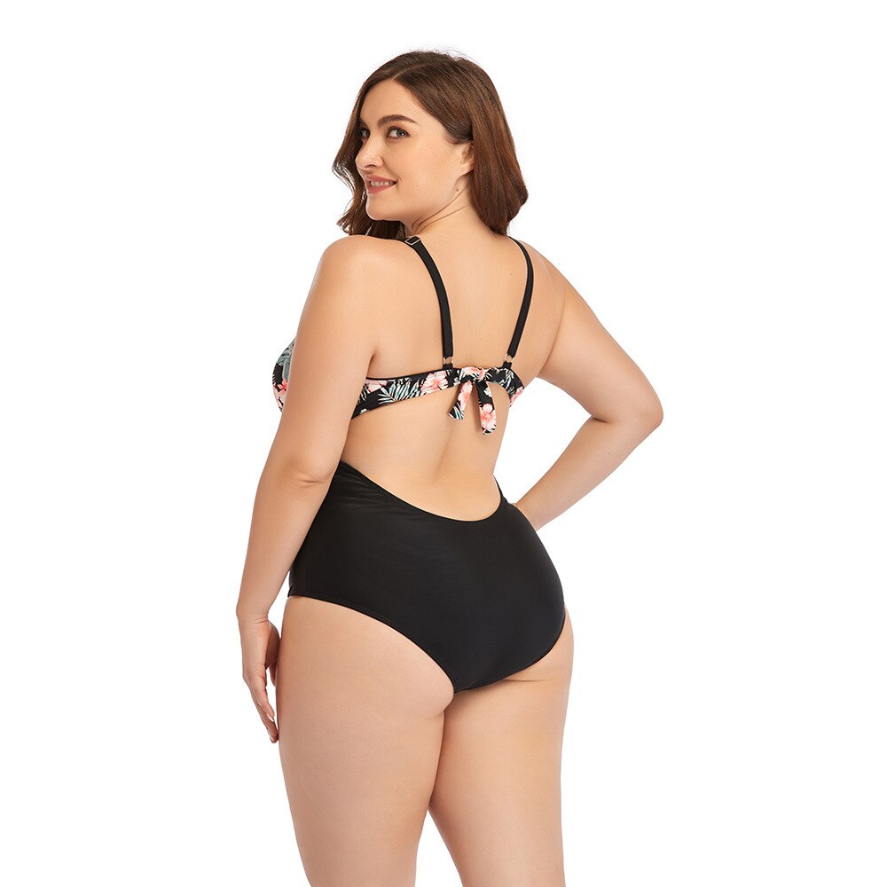 Reduce MIARHB Women's Plus Size One-Piece Solid Color Swimsuit With Chest  Pad And No Steel Support XL Black 2023 