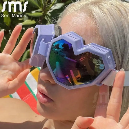 Lulu X Sen Maries Heart Shaped Goggle Sunglasses LuLusport1