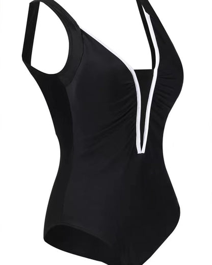 2023 New Black Deep V-Neck Backless Monokini: Sexy One-Piece Swimsuit LuLusport1
