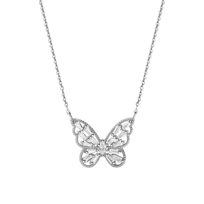 Sterling Silver Butterfly Necklace lulusport1