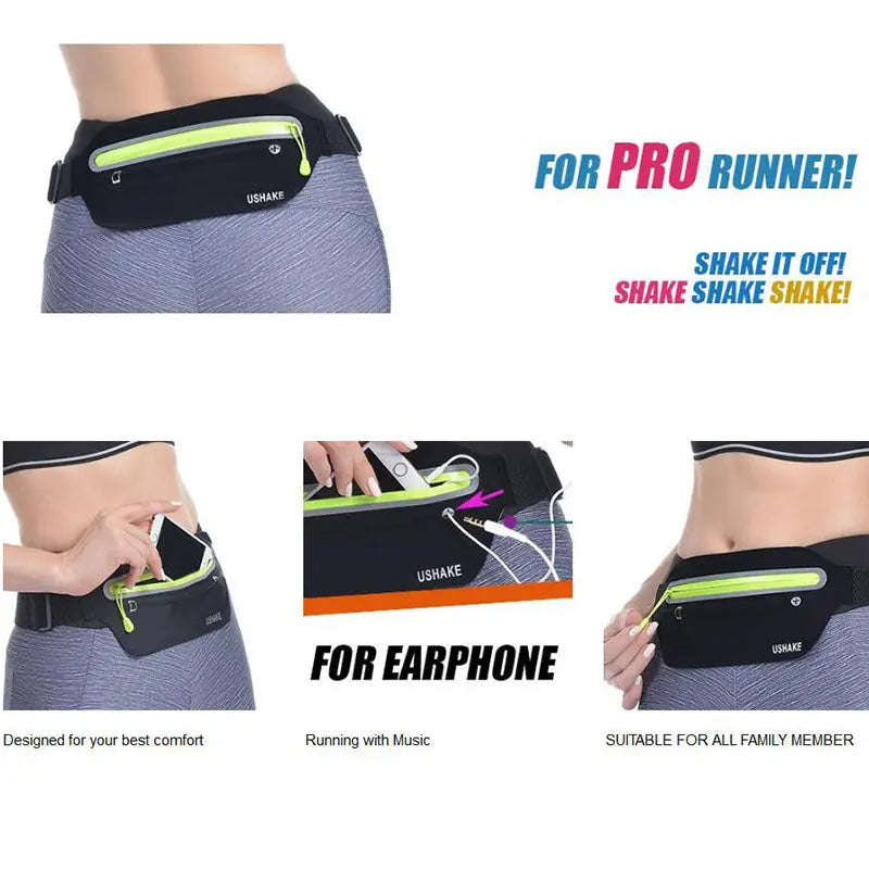 Thin Waterproof Mini Fanny Pack Run Light Waist Pouch lulusport1