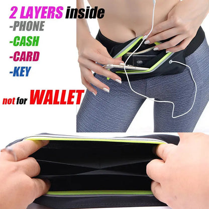 Thin Waterproof Mini Fanny Pack Run Light Waist Pouch lulusport1