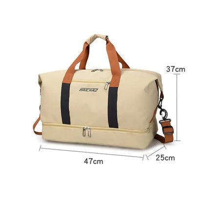 Waterproof Training Athletics Large Duffle Canvas Shoulder Handbags lulusport1