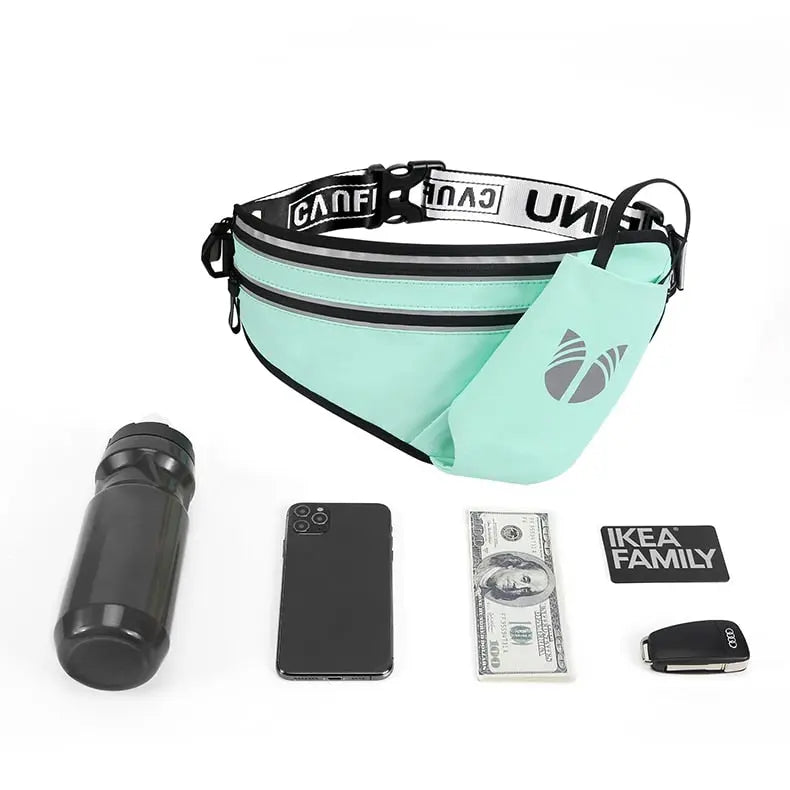 Waterproof With Water Bottle Jogging Nylon Bike Waist Pouch Packs lulusport1